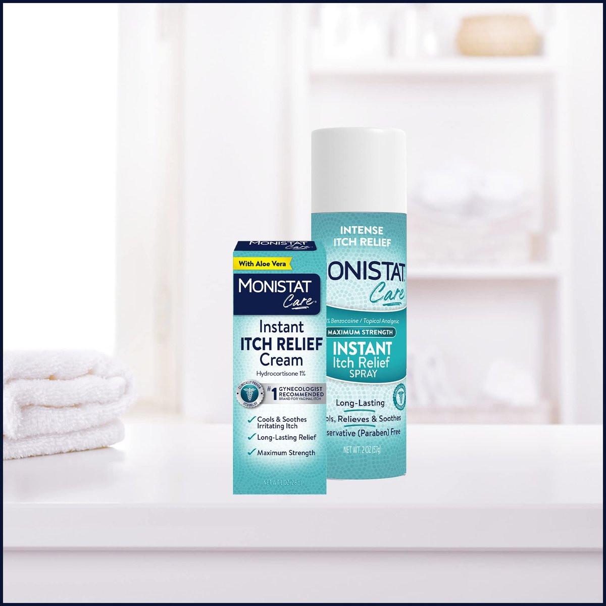 Monistat Instant Itch Relief Creme für Frauen - Duftfreie Formel mit Aloe Vera zur Linderung und Kühlung von vaginalem Juckreiz, 28 g