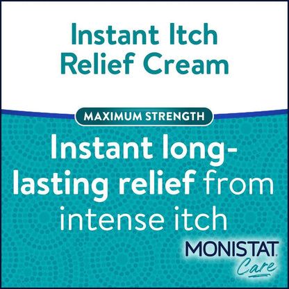 Monistat Instant Itch Relief Creme für Frauen - Duftfreie Formel mit Aloe Vera zur Linderung und Kühlung von vaginalem Juckreiz, 28 g