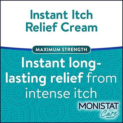 Monistat Instant Itch Relief Creme für Frauen - Duftfreie Formel mit Aloe Vera zur Linderung und Kühlung von vaginalem Juckreiz, 28 g