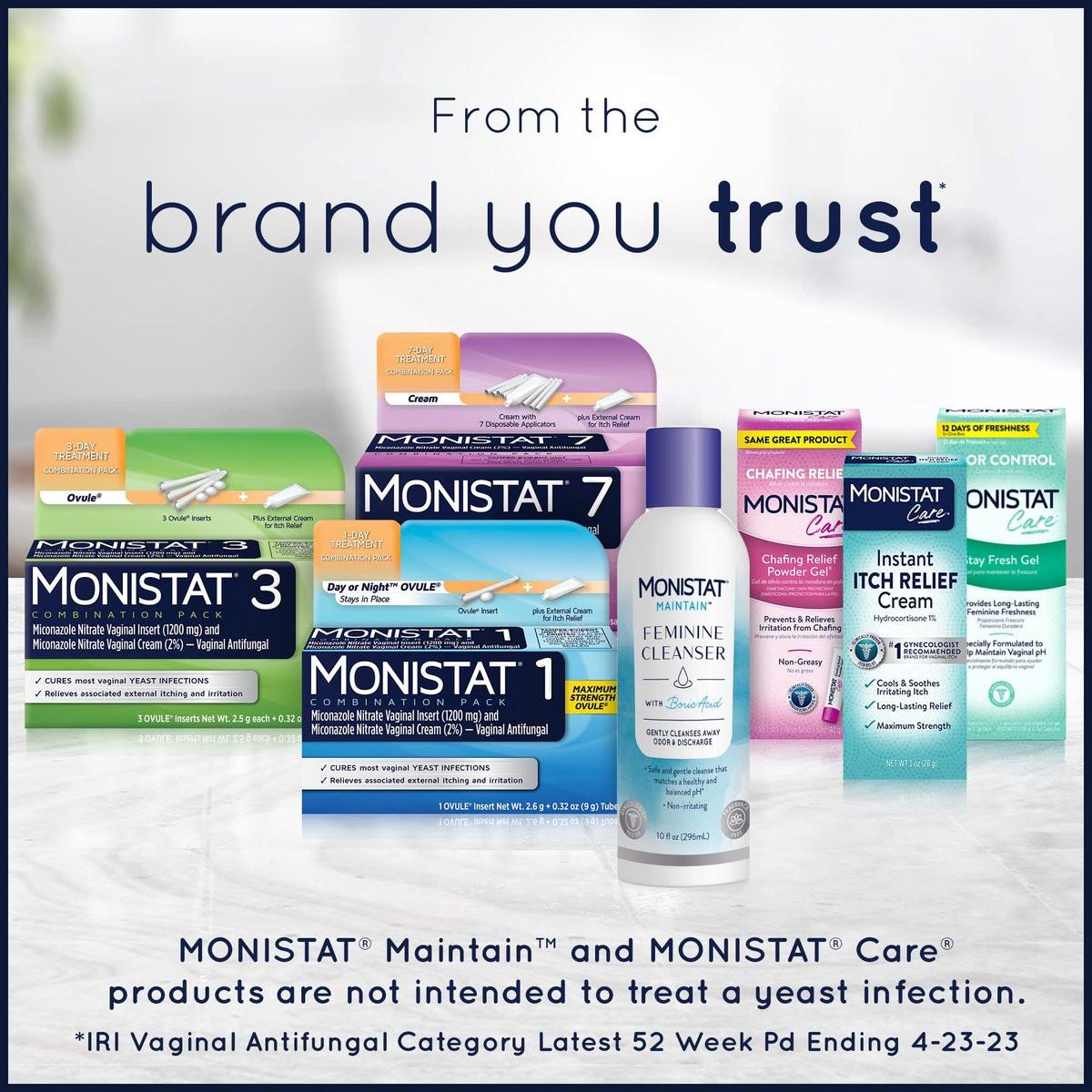 Monistat Instant Itch Relief Creme für Frauen - Duftfreie Formel mit Aloe Vera zur Linderung und Kühlung von vaginalem Juckreiz, 28 g