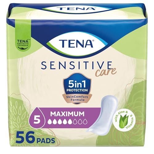 TENA Sensitive Care Maximum Pads, Reguläre Länge, 56 Stück