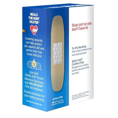 Band-Aid Markenpflaster mit Antibiotikum, extra groß, 8 Stück (1 Packung)