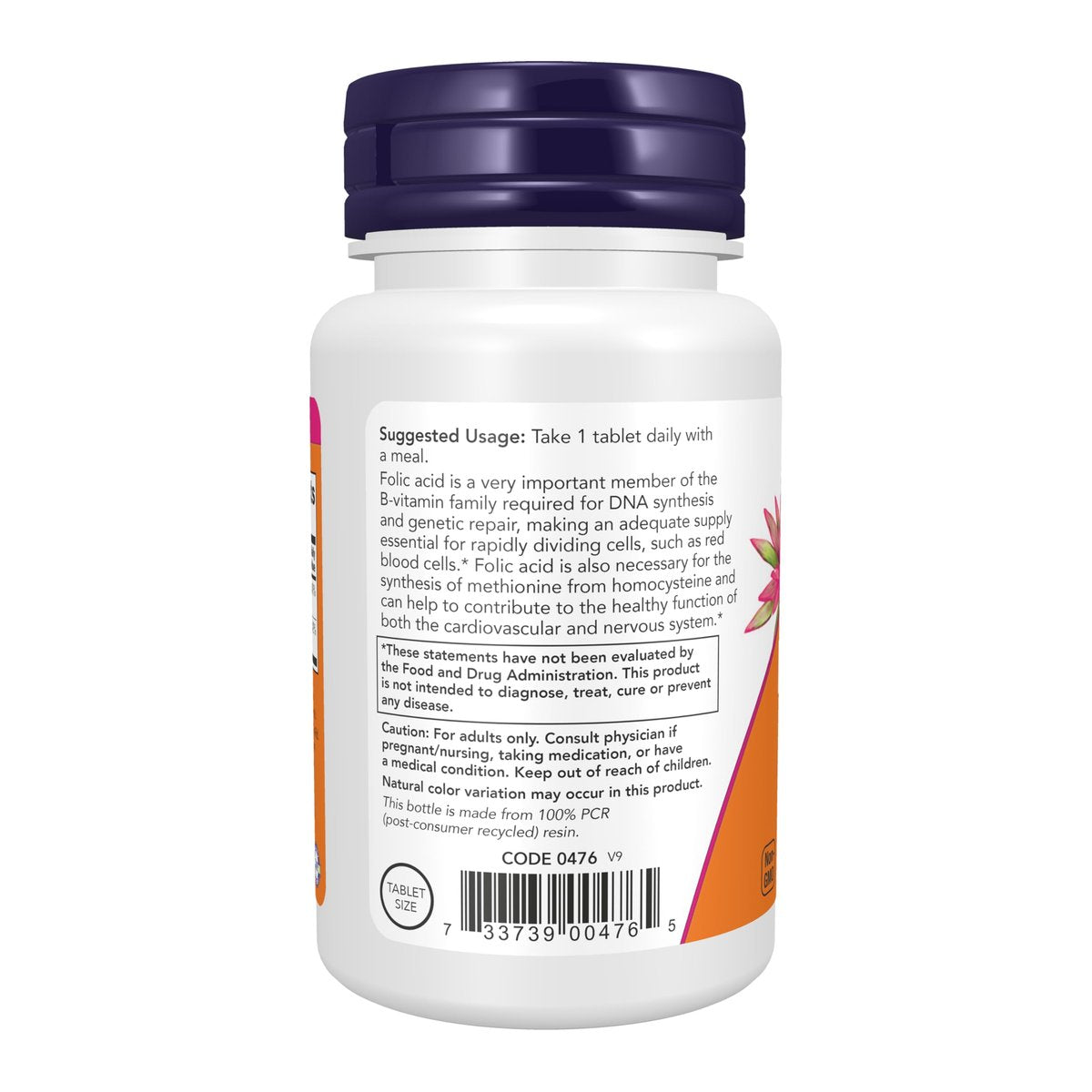 NOW Foods Folsäure 800 mcg + B-12 25 mcg, B-Komplex-Vitamin, 250 Tabletten
