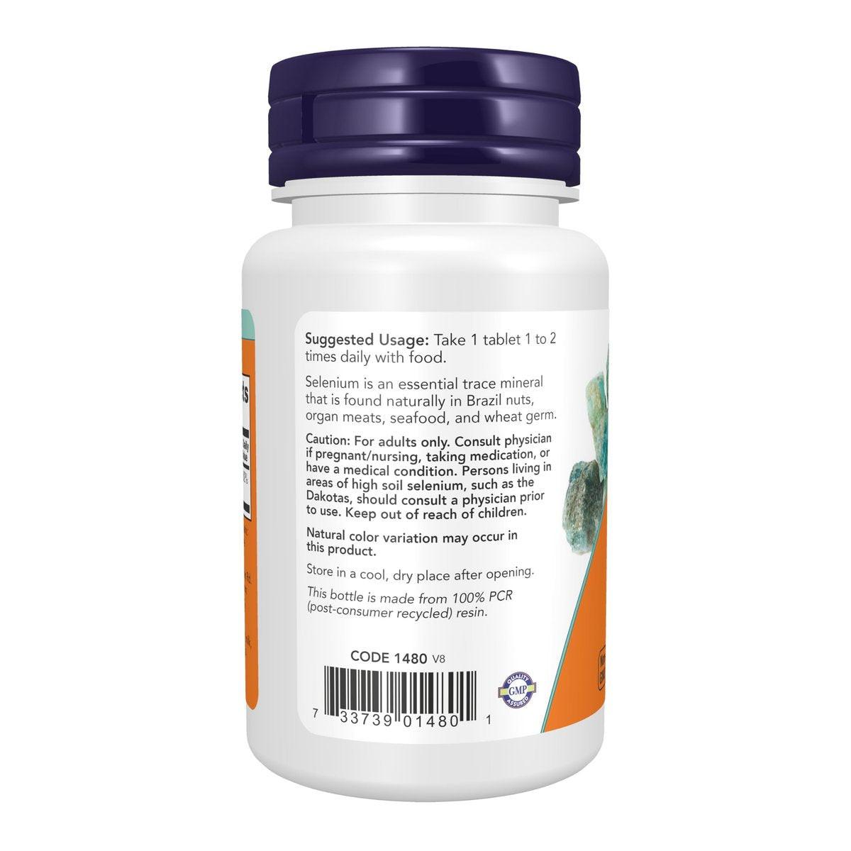 NOW Foods Selenium (L-Selenomethionin) 100 mcg - 100 Tabletten - Essenzielles Mineral
