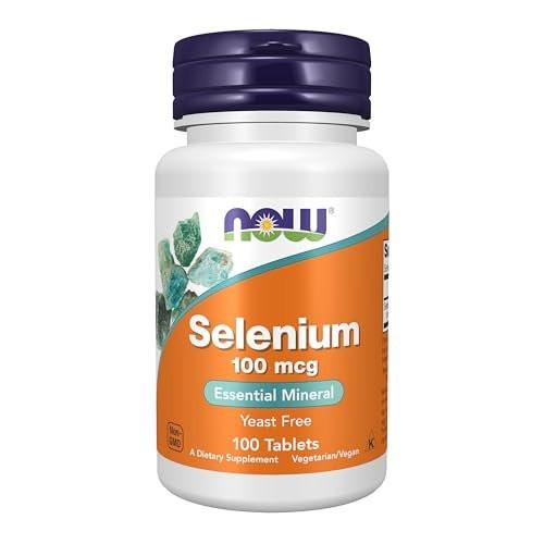 NOW Foods Selenium (L-Selenomethionin) 100 mcg - 100 Tabletten - Essenzielles Mineral