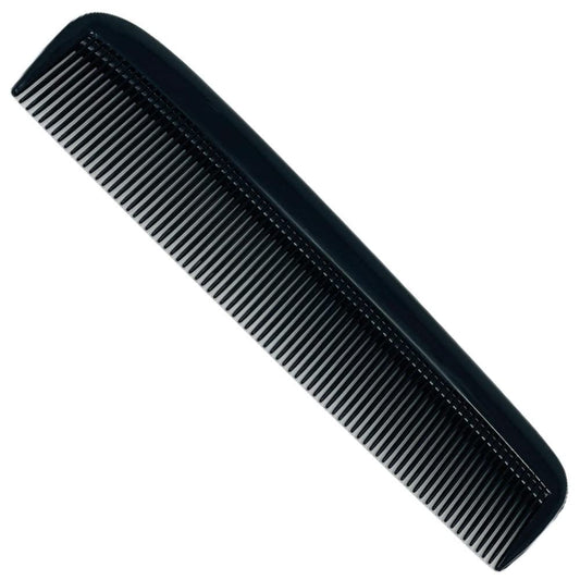 American Pocket Comb 5" All Fine Teeth - Schwarzer Plastikkamm für unterwegs