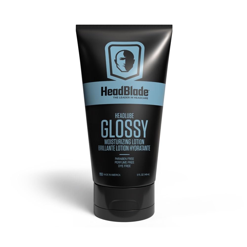 HeadBlade HeadLube Glossy Aftershave Feuchtigkeitslotion für Männer (5 oz) – Glänzende, fettfreie Kopfhautpflege