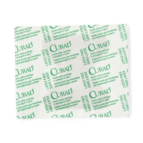 CURAD Flex-Fabric Fingerpflaster, hautfreundlicher Kleber, atmungsaktiver Stoff, 2 x 1,75 Zoll, 100 Pflaster pro Box
