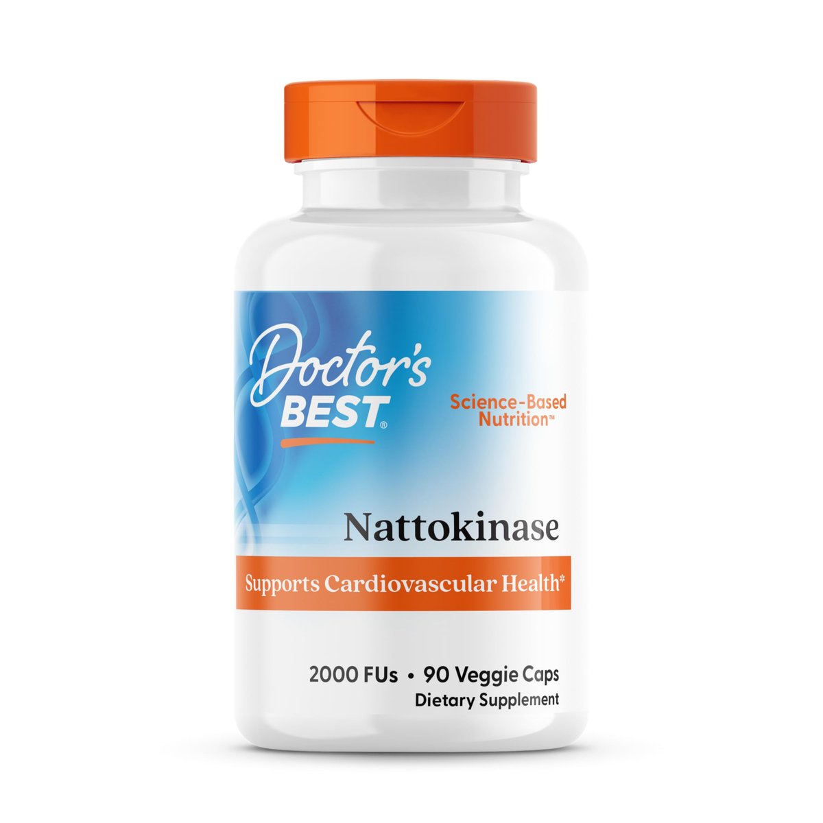 Doctor's Best Nattokinase 2000 FU - Nahrungsergänzungsmittel für Männer & Frauen - Unterstützt Blutfluss, Herzgesundheit & gesunde Durchblutung - Nattokinase-Enzym aus japanischem Natto - 90 vegane Kapseln
