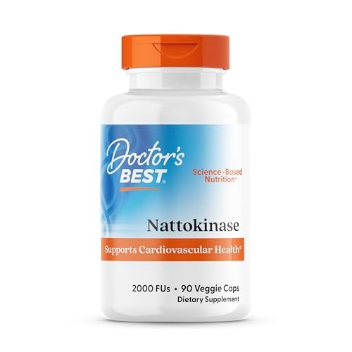 Doctor's Best Nattokinase 2000 FU - Nahrungsergänzungsmittel für Männer & Frauen - Unterstützt Blutfluss, Herzgesundheit & gesunde Durchblutung - Nattokinase-Enzym aus japanischem Natto - 90 vegane Kapseln