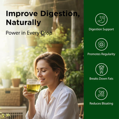 Flora Swedish Bitters zur Verdauung – Alkoholfreie Bittertropfen für Blähungen & Verdauung, Originalrezept von Maria, wässriger Extrakt, vegan, koscher, ohne Gentechnik, 100 ml Glasflasche