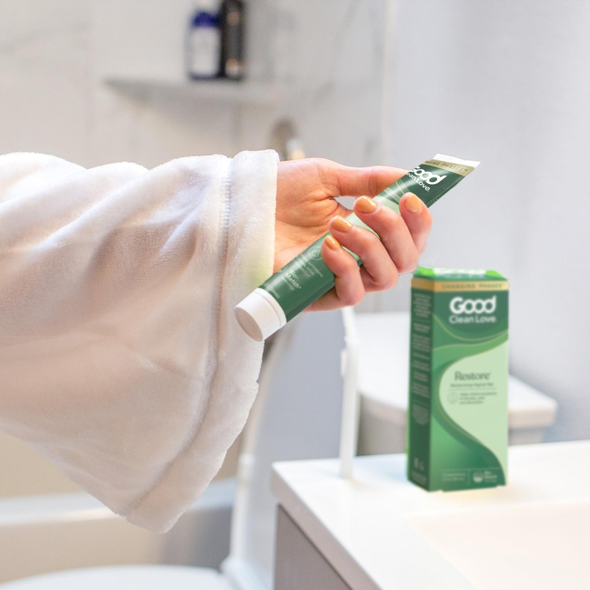 Good Clean Love Restore Feuchtigkeitsgel für die Vagina, pH-ausgeglichen, wasserbasiert mit Aloe Vera & Milchsäure, lindert Trockenheit, Unbehagen & Geruch für Frauen, 60 ml