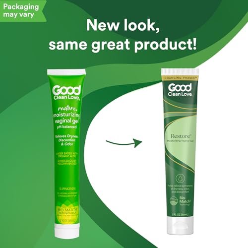 Good Clean Love Restore Feuchtigkeitsgel für die Vagina, pH-ausgeglichen, wasserbasiert mit Aloe Vera & Milchsäure, lindert Trockenheit, Unbehagen & Geruch für Frauen, 60 ml