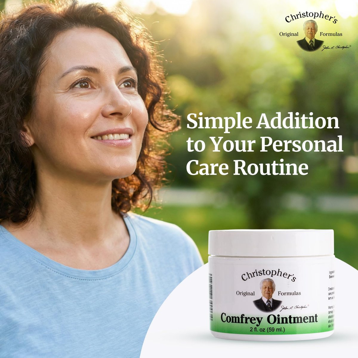 Christopher's Original Formulas Beinwell-Salbe, 56 g – Kräutersalbe mit Bio-Beinwellblatt in natürlicher Bienenwachs- und Olivenölbasis