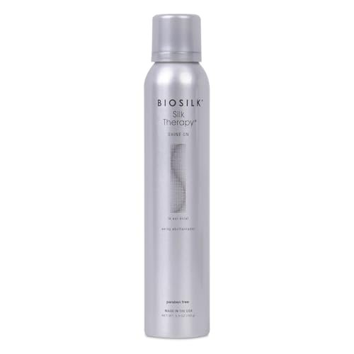 BioSilk Silk Therapy Shine On Haarspray - Frizz-Kontrolle & brillanter Glanz, sulfatfrei, parabenfrei, tierversuchsfrei, 150 ml