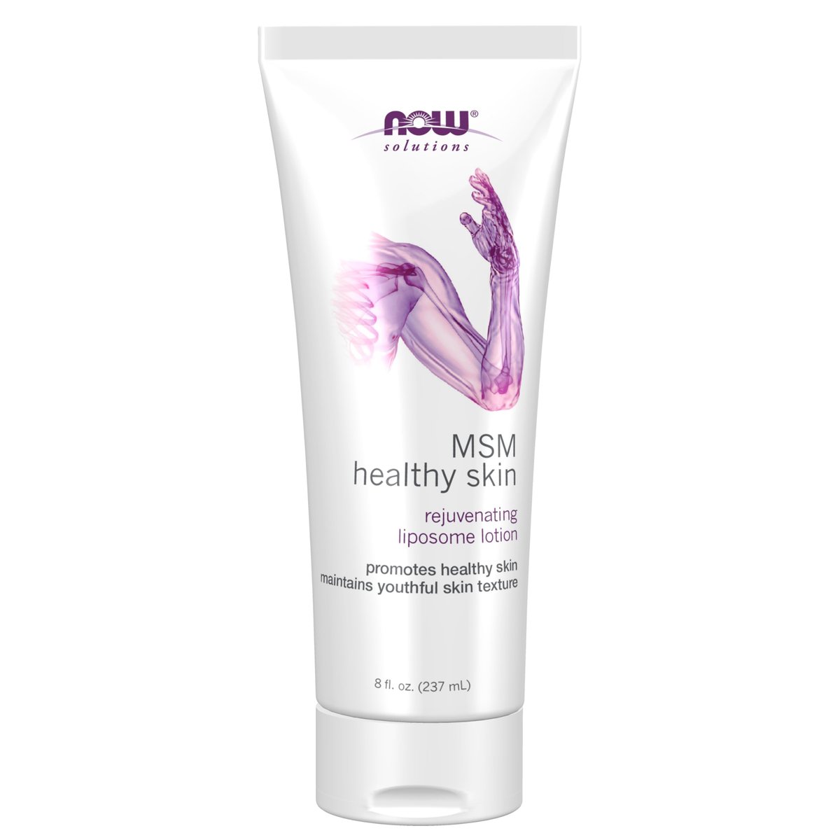 NOW Solutions MSM Gesunde Haut Liposom Lotion – Regenerierende Creme mit Mandelöl und Aloe Vera, 237 ml