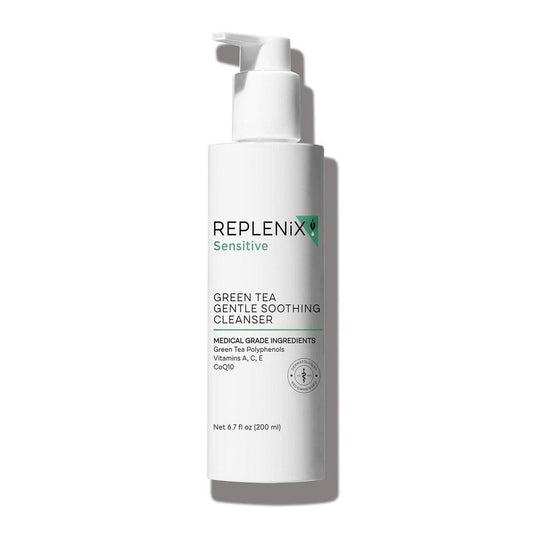 Replenix Grüner Tee Sanftes Beruhigendes Gesichtsreinigungsmittel, Medizinische Qualität für Empfindliche Haut, Jetzt mit Neuer & Verbesserter Verpackung (200 ml)