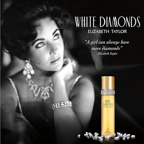 Elizabeth Taylor Body Powder für Damen – Duftpuder mit Applikator, White Diamonds, 74 g