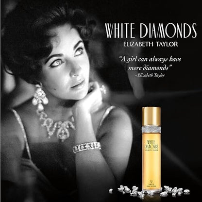 Elizabeth Taylor Body Powder für Damen – Duftpuder mit Applikator, White Diamonds, 74 g