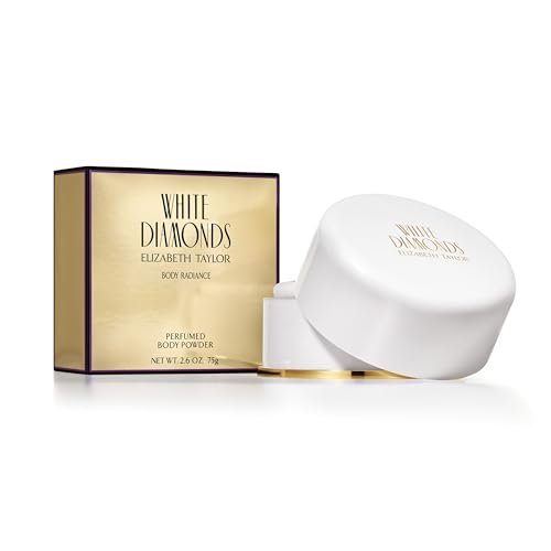 Elizabeth Taylor Body Powder für Damen – Duftpuder mit Applikator, White Diamonds, 74 g