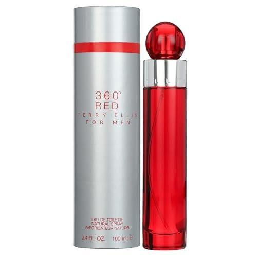 Perry Ellis 360° Red Eau De Toilette für Männer - Herrenduft, langanhaltendes Parfüm, EDT mit Noten von Nelke, Zimt & Patschuli - 100 ml