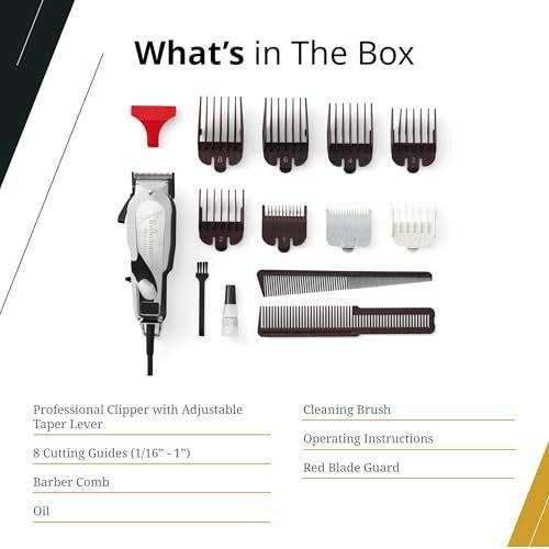Wahl Professional Reflections Senior Haarschneidemaschine mit V9000 Motor - Präziser Haarschneider für Senioren, verstellbarer Hebel, Metallgehäuse
