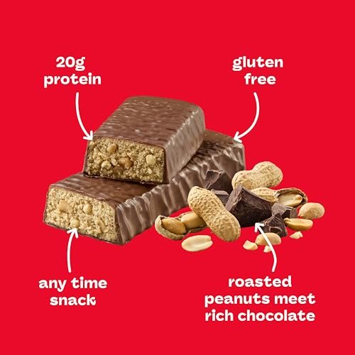 think! Protein Riegel, High Protein Snack, Glutenfrei, Koscher, Chunky Peanut Butter, 2,1 oz pro Riegel, 10er Pack (Verpackung kann variieren)