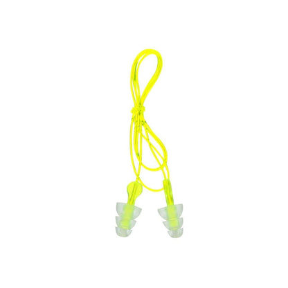 Peltor Sport Tri-Flange Corded Reusable Earplugs, 3 Paar, Geräuschdämmung NRR 26 dB, Bequeme Passform, Ideal für Schießstand, Schießen & Jagd, Waschbar und mit Kordel, Neon Gelb (97317-10C)