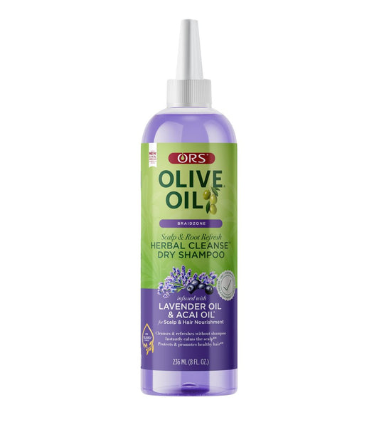 ORS Olive Oil Braidzone Herbal Cleanse Trockenshampoo mit Lavendel & Acai-Öl zur Pflege, 237 ml