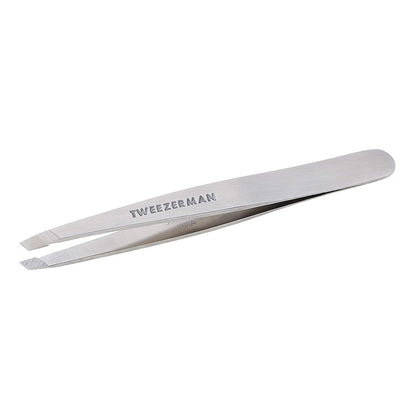 Tweezerman Edelstahl Schrägpinzette – Augenbrauenpinzette für Damen und Herren (Klassischer Edelstahl)