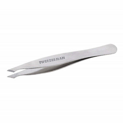 Tweezerman Edelstahl Schrägspitzpinzette – Präzisionspinzette für Augenbrauen, Gesichtshaare und eingewachsene Haare (Klassisches Edelstahl)
