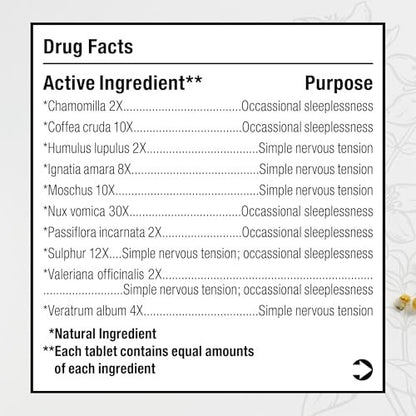 MediNatura BHI Beruhigungsunterstützung Tabletten – Natürliche, pflanzliche Hilfe bei einfacher nervöser Anspannung, Reizbarkeit & Schlaflosigkeit – Entspannung & nächtliche Unterstützung – 100 Stück