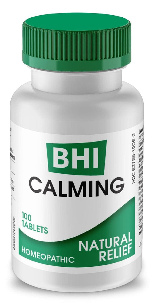 MediNatura BHI Beruhigungsunterstützung Tabletten – Natürliche, pflanzliche Hilfe bei einfacher nervöser Anspannung, Reizbarkeit & Schlaflosigkeit – Entspannung & nächtliche Unterstützung – 100 Stück