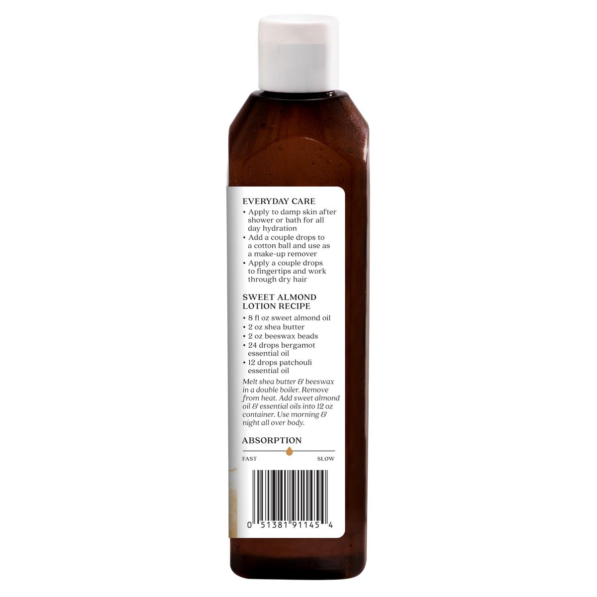 Aura Cacia Süßmandelöl Hautpflegeöl, 480 ml, natürliche Quelle hautnährender Fettsäuren & Lipide, ohne Parabene