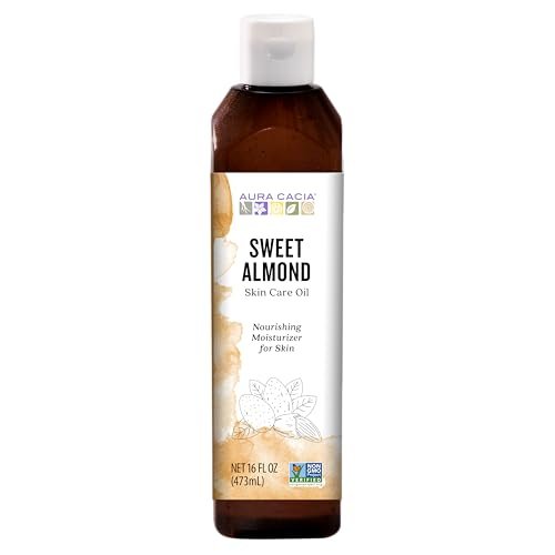 Aura Cacia Süßmandelöl Hautpflegeöl, 480 ml, natürliche Quelle hautnährender Fettsäuren & Lipide, ohne Parabene