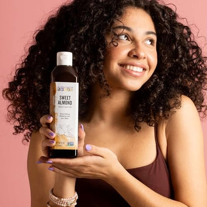 Aura Cacia Süßmandelöl Hautpflegeöl, 480 ml, natürliche Quelle hautnährender Fettsäuren & Lipide, ohne Parabene