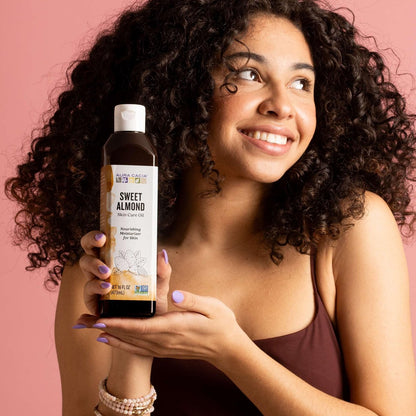 Aura Cacia Süßmandelöl Hautpflegeöl, 480 ml, natürliche Quelle hautnährender Fettsäuren & Lipide, ohne Parabene
