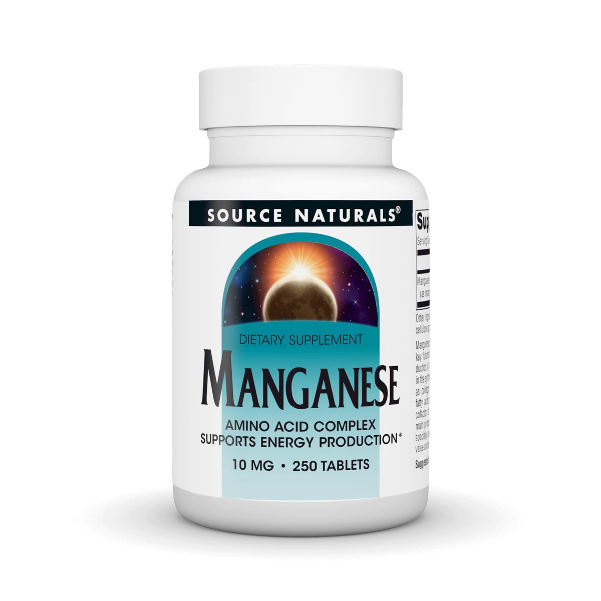 Source Naturals Mangan, Aminosäurekomplex – Unterstützt die Energieproduktion* – 10 mg – 250 Tabletten
