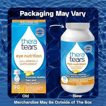 TheraTears Omega-3 Supplement 1200mg – 90 Kapseln für gesunde Augen