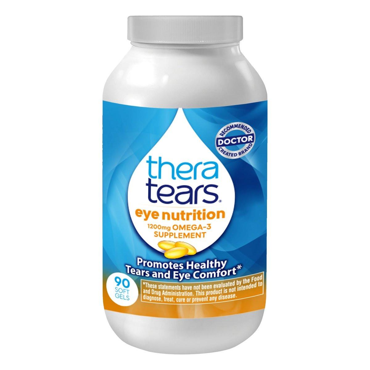 TheraTears Omega-3 Supplement 1200mg – 90 Kapseln für gesunde Augen