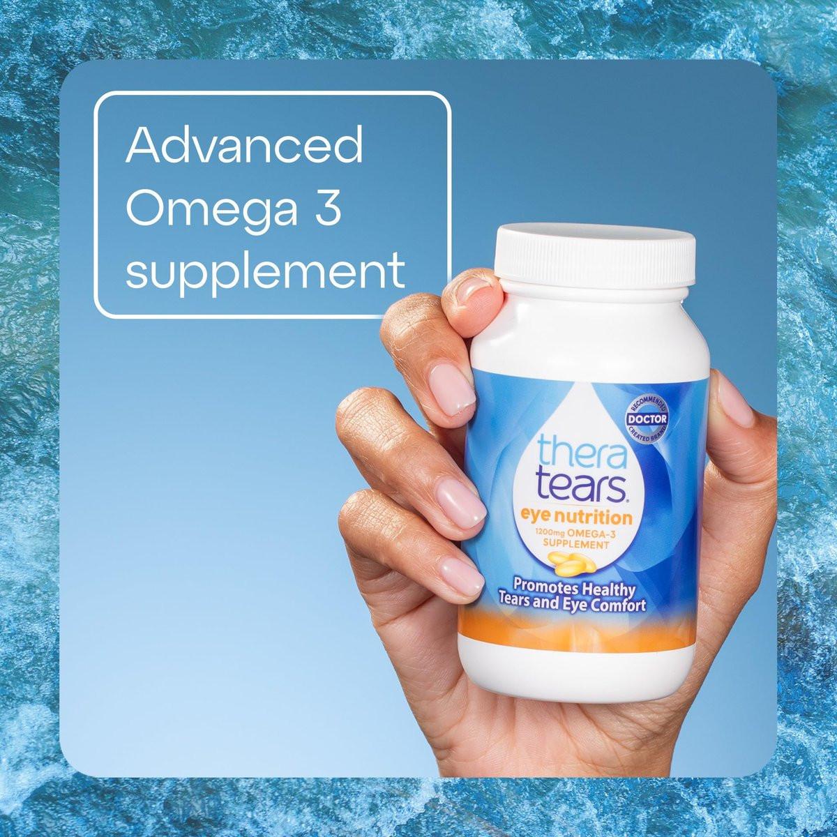 TheraTears Omega-3 Supplement 1200mg – 90 Kapseln für gesunde Augen