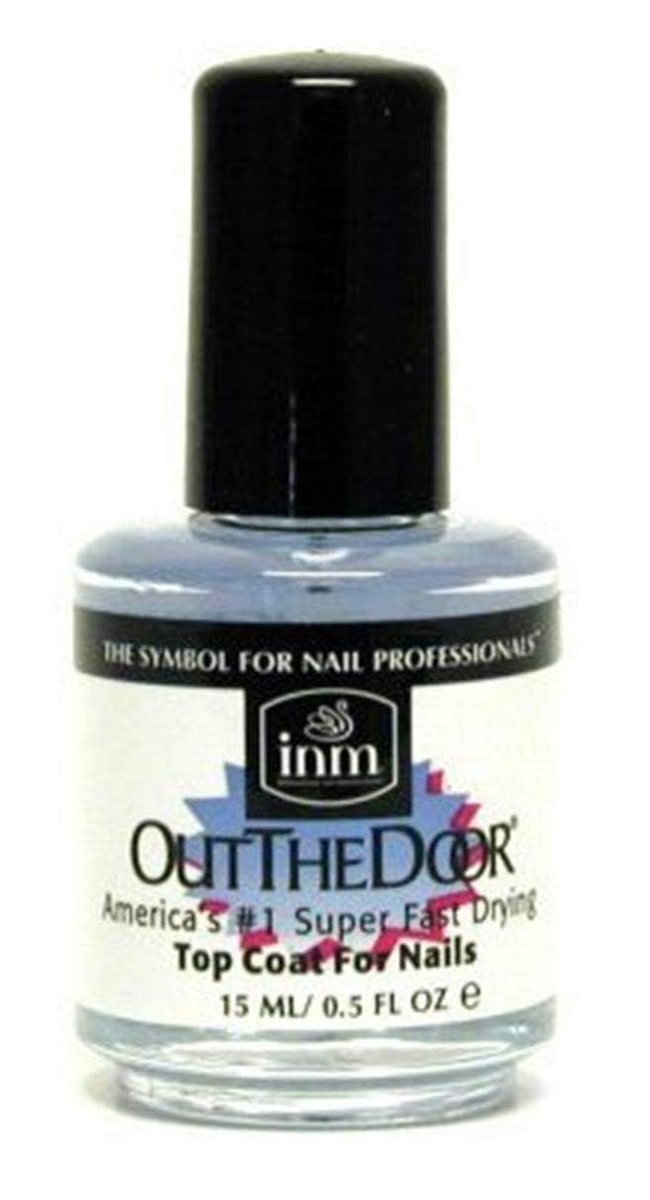 INM Out The Door Fast Dry Überlack – 0,5 oz – Gelartiger Glanz und schnelle Trocknung