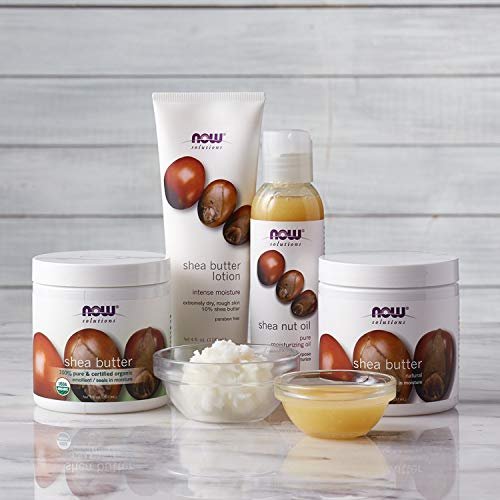NOW Foods Solutions Shea Butter – Feuchtigkeitsspender für trockene, raue Haut, 198 g