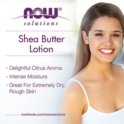 NOW Foods Solutions Shea Butter – Feuchtigkeitsspender für trockene, raue Haut, 198 g