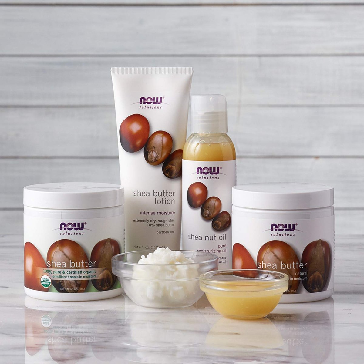 NOW Foods Solutions Shea Butter – Feuchtigkeitsspender für trockene, raue Haut, 198 g