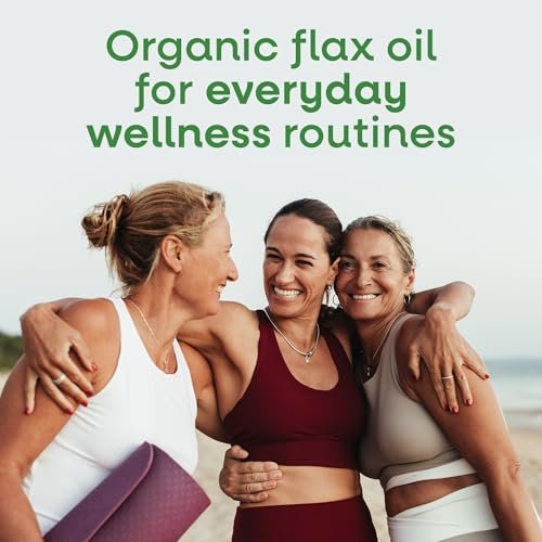Nature's Way Bio-Leinöl Super Lignan, kaltgepresstes Leinsamenöl mit Omega-3 ALA, unraffiniertes Bio-Leinöl, ungesüßt, 24 Fl Oz