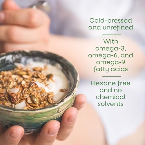 Nature's Way Bio-Leinöl Super Lignan, kaltgepresstes Leinsamenöl mit Omega-3 ALA, unraffiniertes Bio-Leinöl, ungesüßt, 24 Fl Oz
