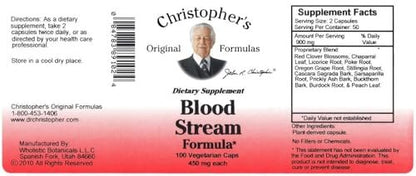 Christopher's Original Formulas Blood Stream Formula – Blutkreislauf-Unterstützung für reines Blut und gesunde Venen (100 Kapseln)