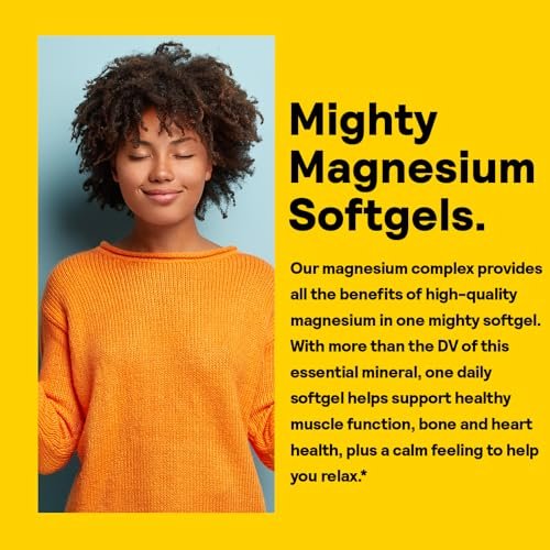 NATURE'S LIFE SoftMag 500 mg – Magnesium-Komplex für Knochen-, Muskel- und Herzgesundheit – Leicht zu schluckende Softgels – 60-Tage-Garantie, 60 Portionen, 60 Stück