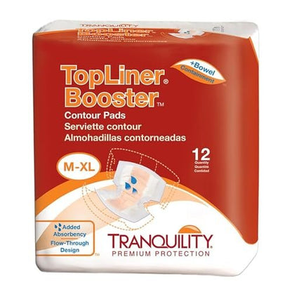 Tranquility TopLiner® Saugkissen für Stuhlinkontinenz – Konturform (54 x 34 cm) – 12 Stück